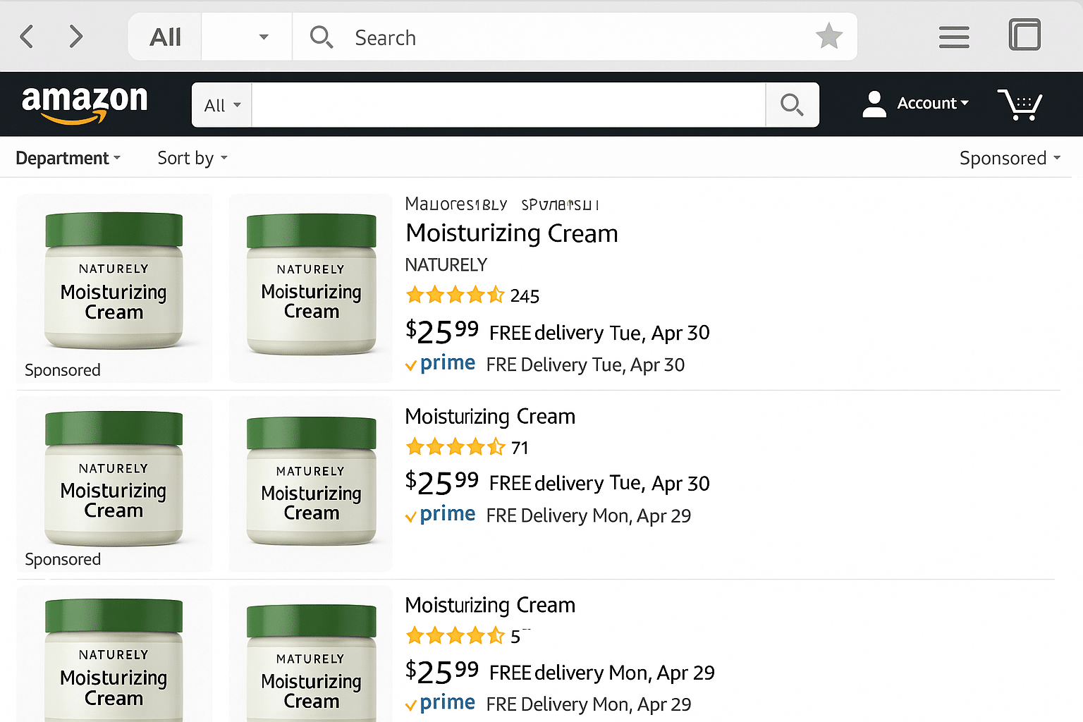 exemple amazon sponsored product exemple de campagne sponsored product sur Amazon