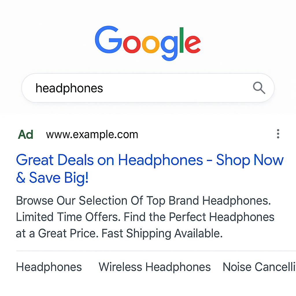 exemple google search ads