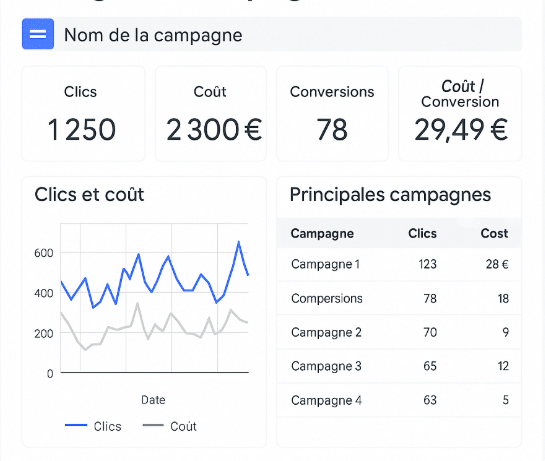 exemple reporting google looker studio